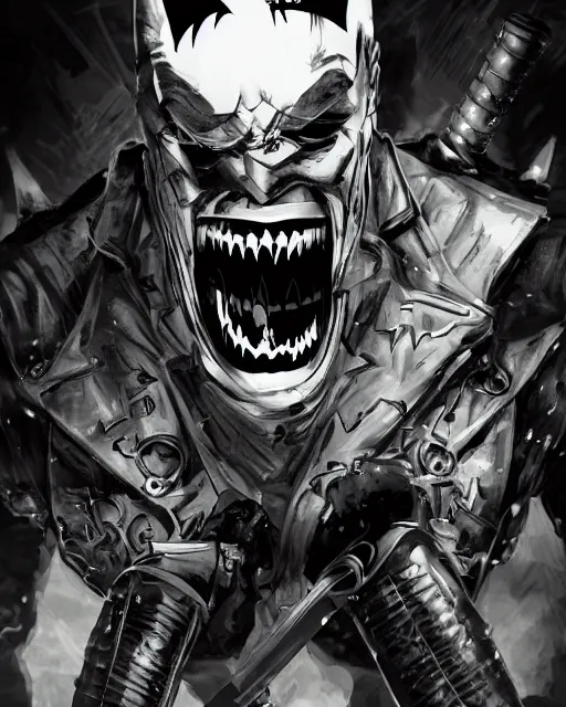 Image similar to the batman who laughs, comic strip style, dynamic lighting, fantasy concept art, trending on art station, stunning visuals, creative, cinematic, portrait, ultra detailed