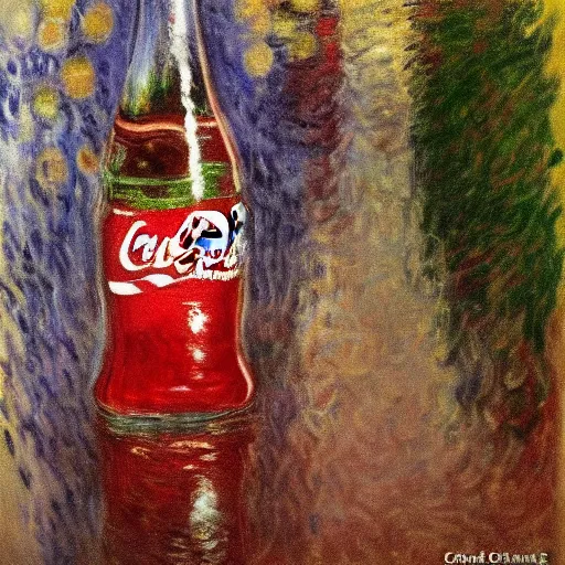 Image similar to Impressionist Coca Cola by Claude Monet