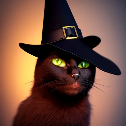 Prompt: a black cat wearing a witch hat, hyperrealistic, concept art, octane render, unreal engine 5, trending on deviantart, highly detailed, high quality, 8 k, soft lighting, cute, natural lighting, realistic face, trending on artstation, elegant clothes