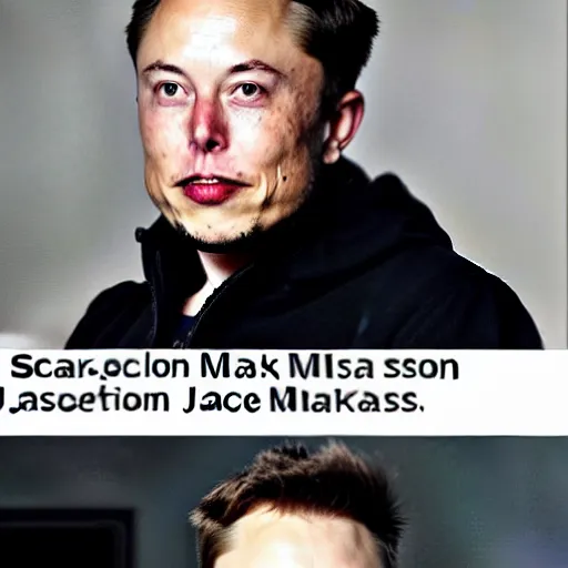 Image similar to elon musk have a face of scarlet johanson