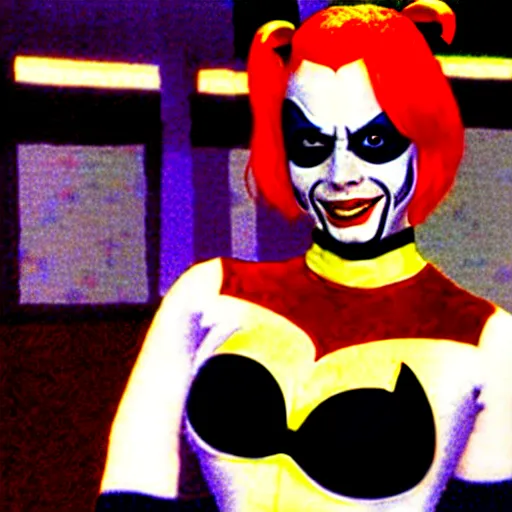 Image similar to harley quinn in the adam west batman tv show