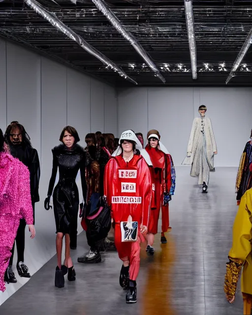 Image similar to hyperrealistic and heavy detailed balenciaga runway show of stranger things in the year 2122 , Leica SL2 50mm, vivid color, high quality, high textured