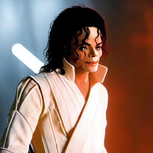 Prompt: Michael Jackson as anakin skywalker in star wars episode 3, 8k resolution, full HD, cinematic lighting, award winning, anatomically correct