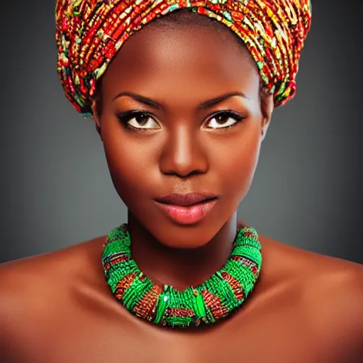 Image similar to beautiful african princess, realistic, photo,