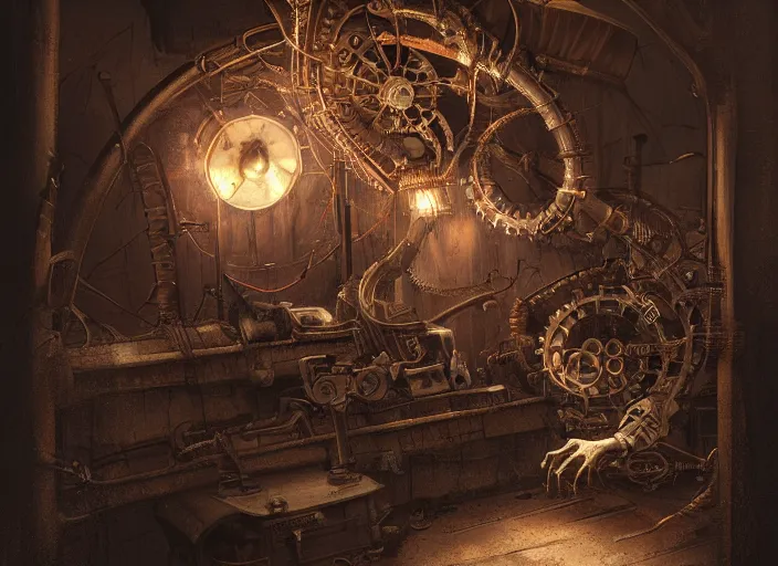 Image similar to ashigaru steampunk mouse, hard focus, art station, by jessica rossier and hr giger, cinematic