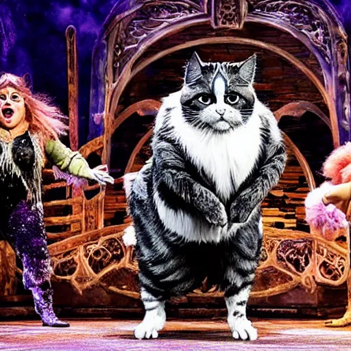 Prompt: movie still of danny devito as a jellicle cat in cats 2 0 1 9