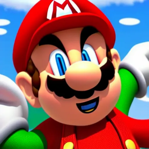 Image similar to extremely zoomed-in photo of Super Mario's face