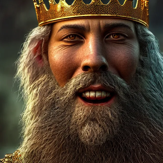 Image similar to king, fantasy, highly detailed, 4 k, hdr, smooth, sharp focus, high resolution, award - winning photo, photorealistic