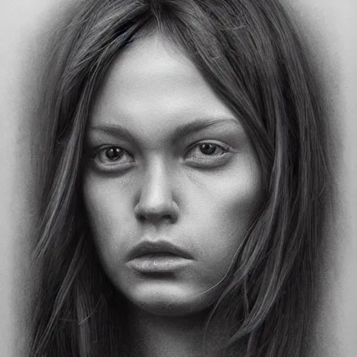 Image similar to a two people's face blending together!!!!!!, photorealistic art style, charcoal drawing by richard mortensen, matte drawing, hyper realism, zbrush, mannerism