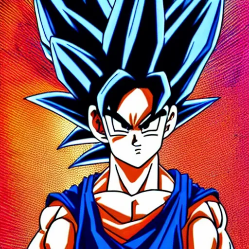 Prompt: goku contemporary art print. high taste. intellectual / esoteric / mystery