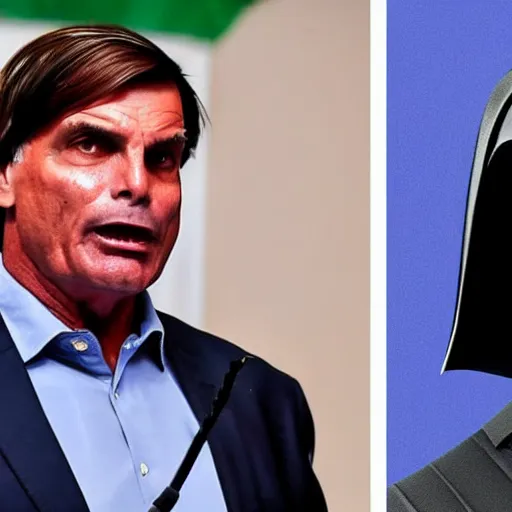 Image similar to Bolsonaro+DarthVader