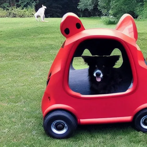 Image similar to dog shaped car