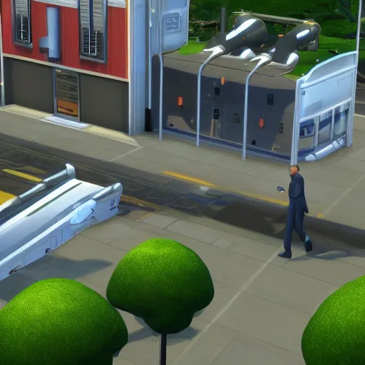 Image similar to elon musk in sims 4 screenshot