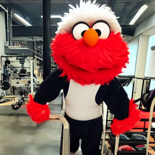 Prompt: thicc elmo, with sweatpants