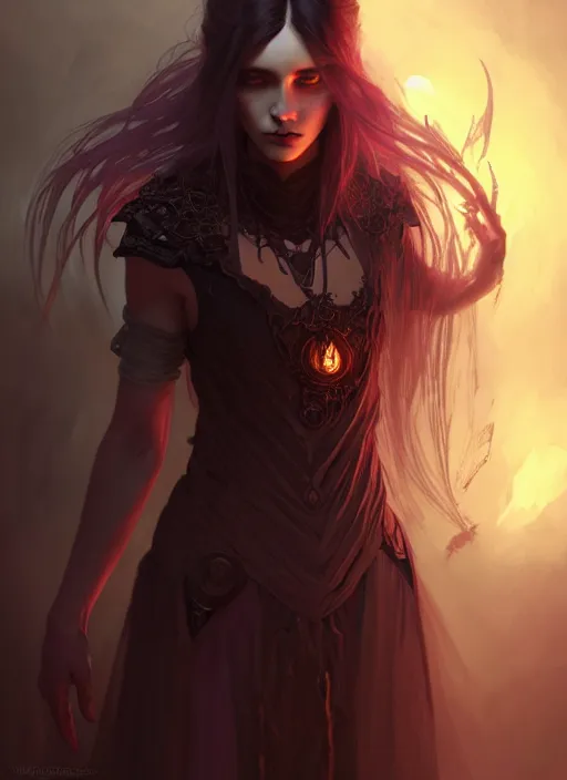 Image similar to Necromancer Sorceress, fantasy magic, undercut hairstyle, dark light night, intricate, elegant, sharp focus, illustration, highly detailed, digital painting, concept art, matte, art by WLOP and Artgerm and Greg Rutkowski and Alphonse Mucha, masterpiece