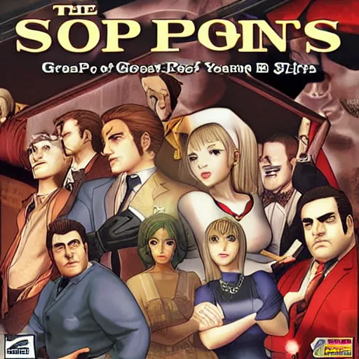 Prompt: the sopranos jrpg ps2 game of the year cover greatest hits