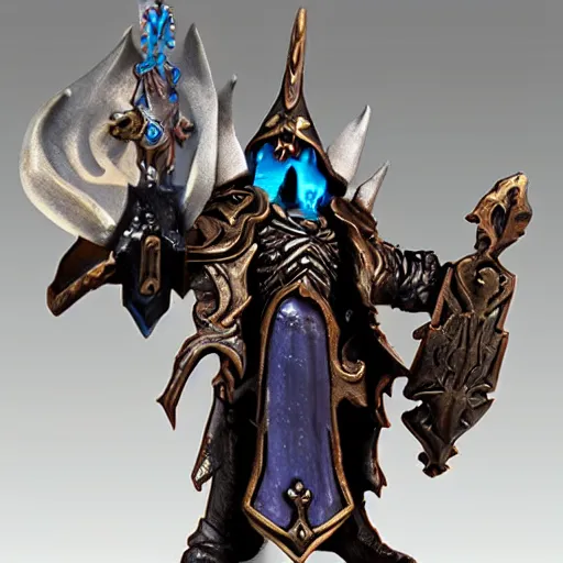 Image similar to the lich king, claymotion