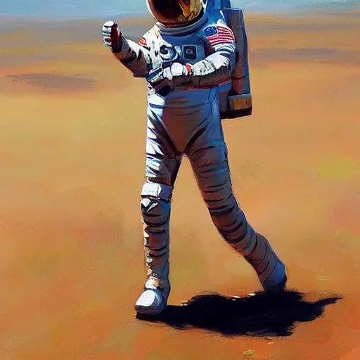 Image similar to a giraffe dressed like an astronaut walking on the moon, trending on artstation, art by greg manchess, guangjian, detailed digital art, artstation hd