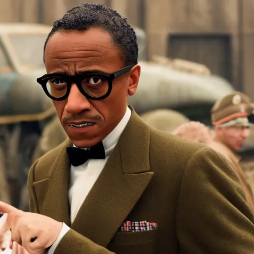Prompt: gustavo fring at the battle of dunkirk,