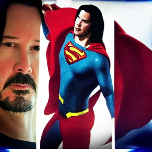 Image similar to “Keanu Reeves as Superman”