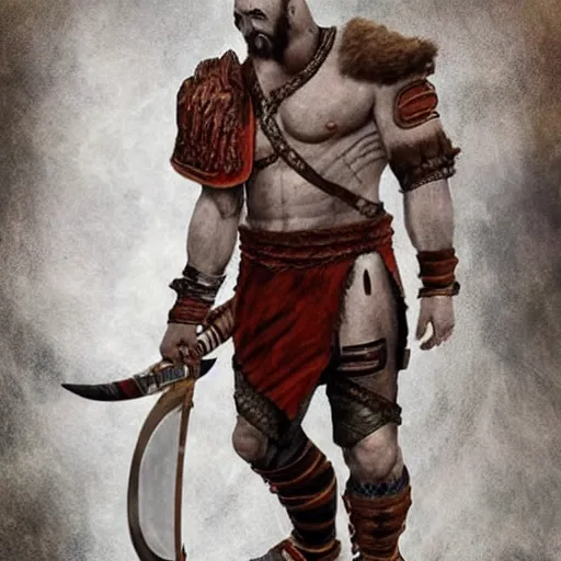 Image similar to benjamin!!!!! netanyahu!!!!!! as kratos from god of war