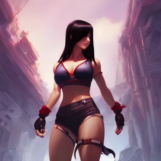 Prompt: tifa lockhart by Stanley Artgerm Lau, WLOP, Rossdraws, James Jean, Andrei Riabovitchev, Marc Simonetti