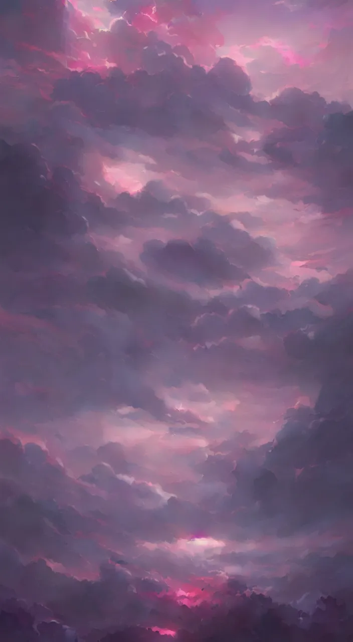 Prompt: pink clouds, volumetric fog, godrays, high contrast, high contrast, high contrast, vibrant colors, vivid colors, high saturation, by Greg Rutkowski and Jesper Ejsing and Raymond Swanland and alena aenami, featured on artstation, wide angle, vertical orientation