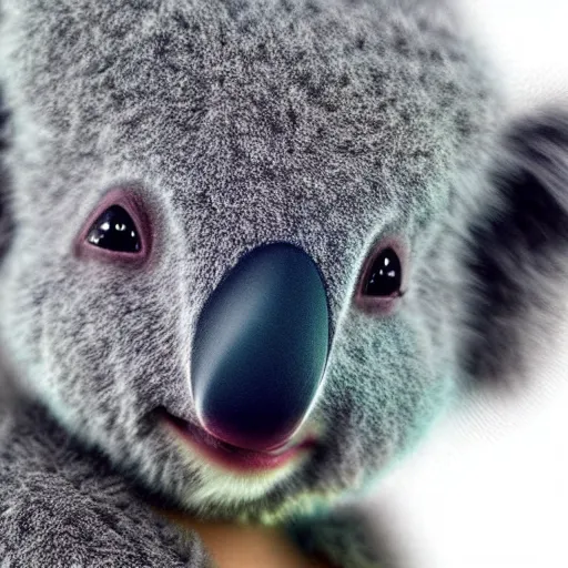 Prompt: a very cute galactic alien baby koala, photorealistic digital art, hyper detailed