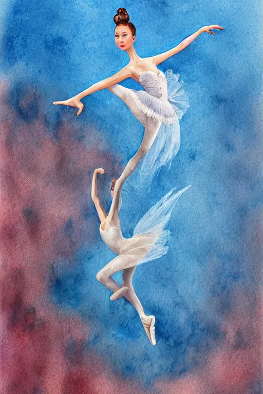 Image similar to ballerina alone at the bottom of the mariana trench by jaques cousteau, digital art, smooth, focus, highly detailed, hyper realistic, watercolor