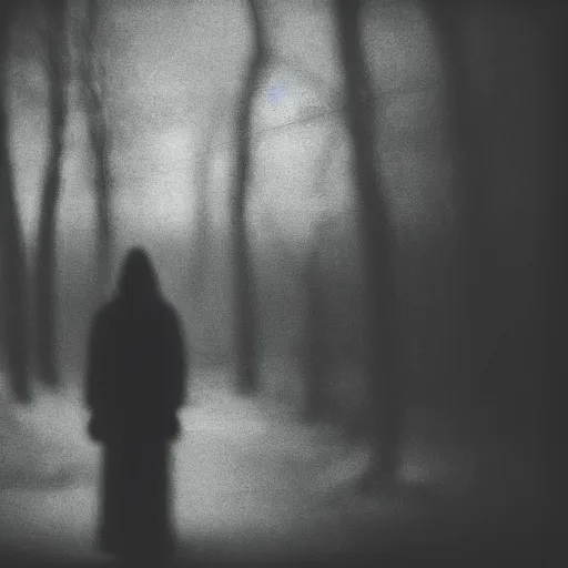 Image similar to a very dark mysterious photo of a random person