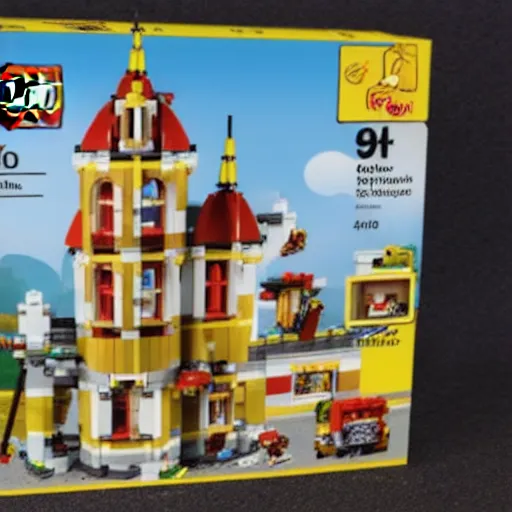 Prompt: ronald mcdonalds castle lego set