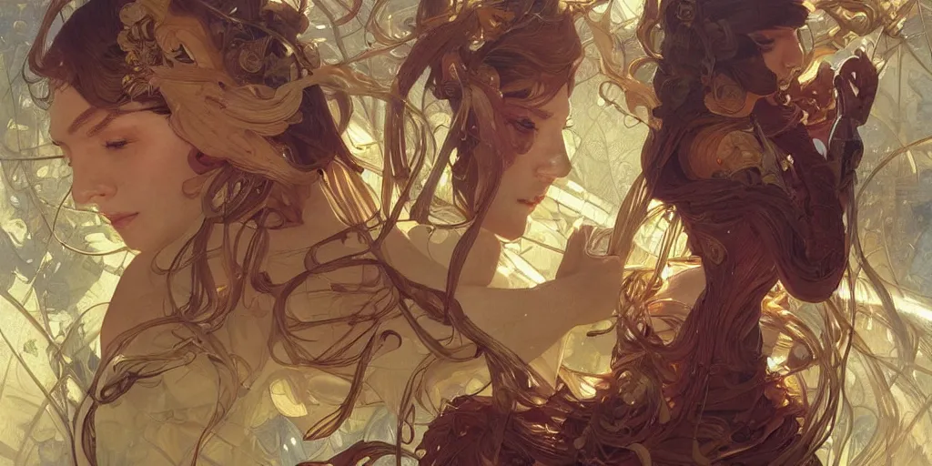 Image similar to common wealth, decentralized autonymous organisation, investment, crypto, nft, money, networking, intricate, very very beautiful, elegant, highly detailed, digital painting, artstation, concept art, smooth, sharp focus, illustration, art by artgerm and greg rutkowski and alphonse mucha