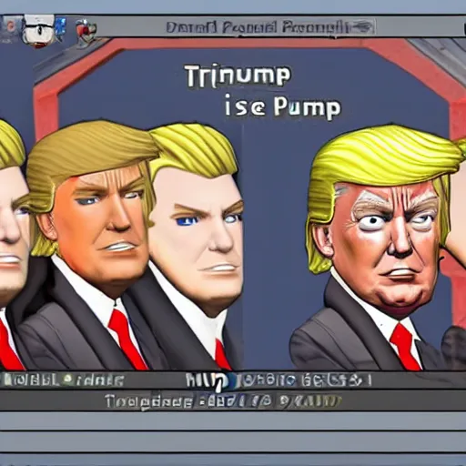 Prompt: Donald Trump as a Runescape npc