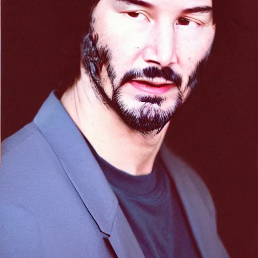 Image similar to Keanu reeves Portrait from the 90s old vintage