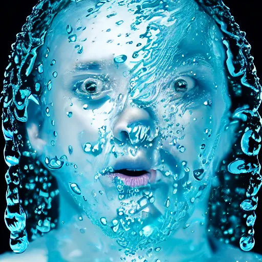 Image similar to a water manipulation in the shape of a human head, on the ocean water, cinematic, in the style of johnson tsang, long shot, hyper detailed, hyper realistic, ray tracing, 8 k resolution, sharp focus, realistic water, award winning