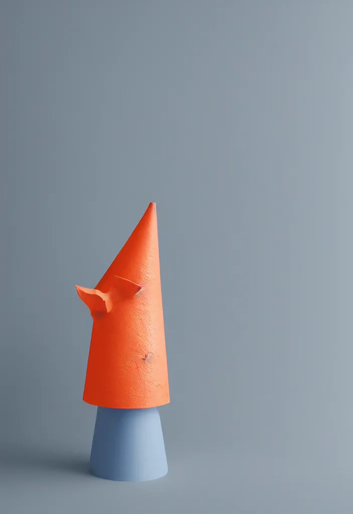 Prompt: wild rabbit, blue whale, delicate pale pink guts, antlers ,wax sculpture of a traffic cone, sharp slate. complementary color scheme. 8k, rendered in octane, smooth gradients