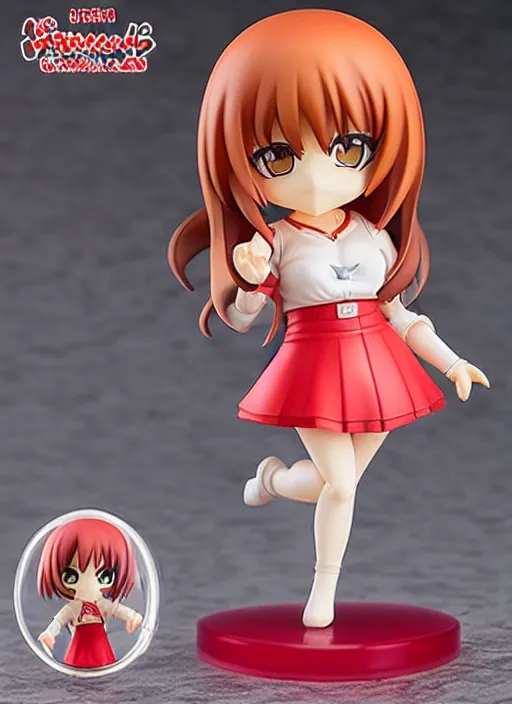 Prompt: 8 0 mm resin detailed miniature of an anime nendoroid of a lovely red - hair girl, figurine, detailed product photo, product introduction photos, 4 k, full body