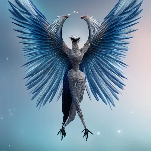 Prompt: avian humanoid bird queen, majestic, regal, digital art, 8K HD