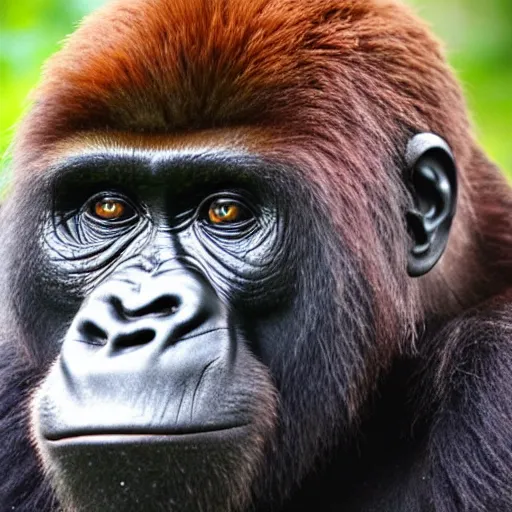 Prompt: a ginger gorilla