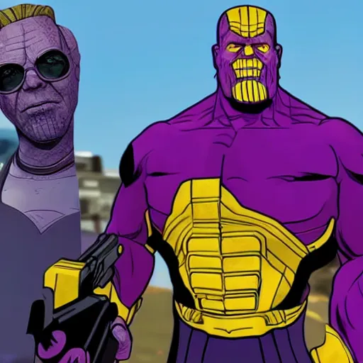 Image similar to Thanos in GTA V Art