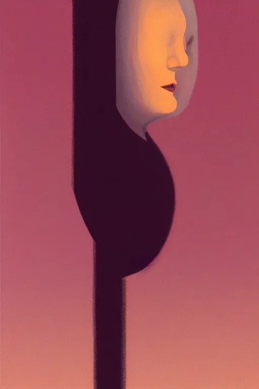 Image similar to woman wearing oculus and digital glitch head edward hopper and james gilleard, zdzislaw beksisnski, higly detailed