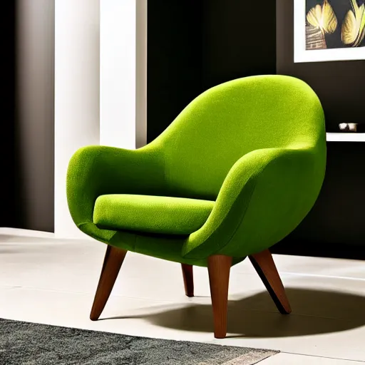 Image similar to armchair in the shape of an avocado