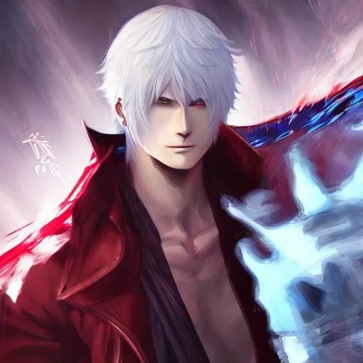 dante (devil may cry and 1 more) drawn by xiaopa25