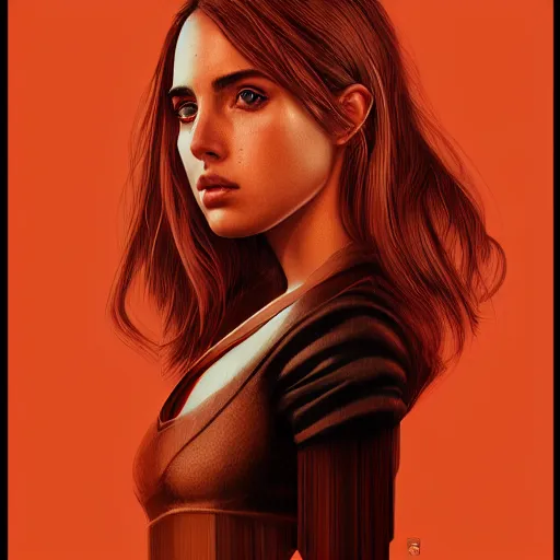 Image similar to portrait of ana de armas from blade runner 2049 (2019) by artgerm, random background scene