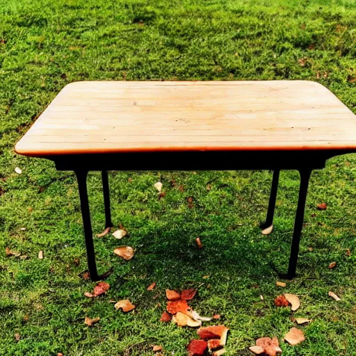 Prompt: a table in the form of avacado