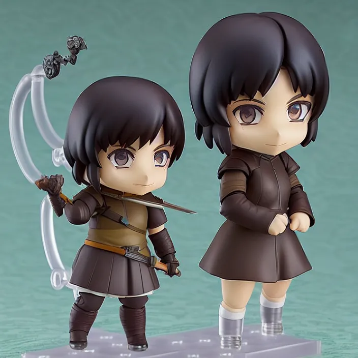 Prompt: a nendoroid of arya stark, figurine, product photo, detailed