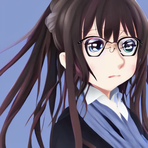 Prompt: an anime girl with 4 eyes, she has four eyes. Four eyed anime waifu, pixiv