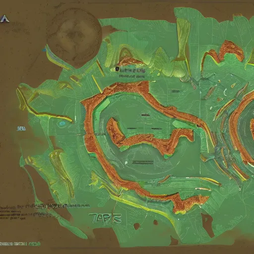 Image similar to detailed map of outposts on planet 4 5 4, digital painting, super detail