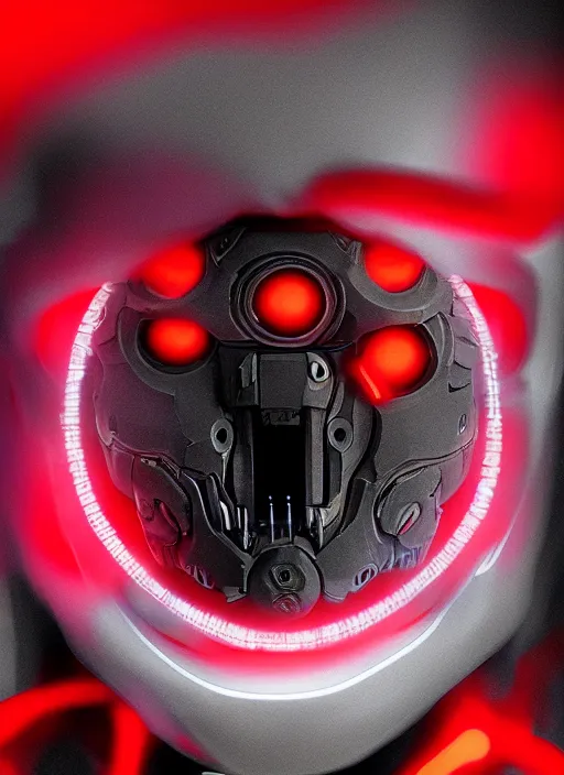 Image similar to hyper realistic ultra realistic cyborg photo Doom furious glowing red eyes biden, high quality photo, detailed , 8k