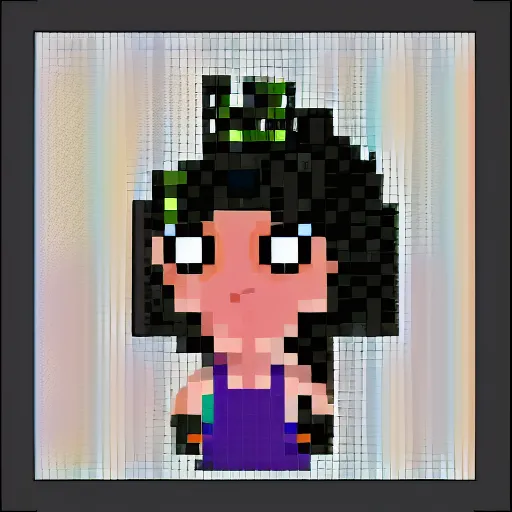 Prompt: Pixel art of Tina Balcher from Bob's Burgers